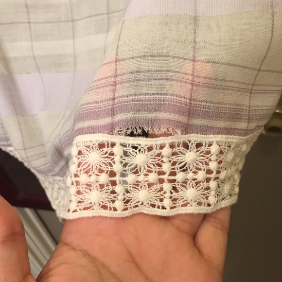 Anthropologie checked blouse size 6 - Picture 3 of 5